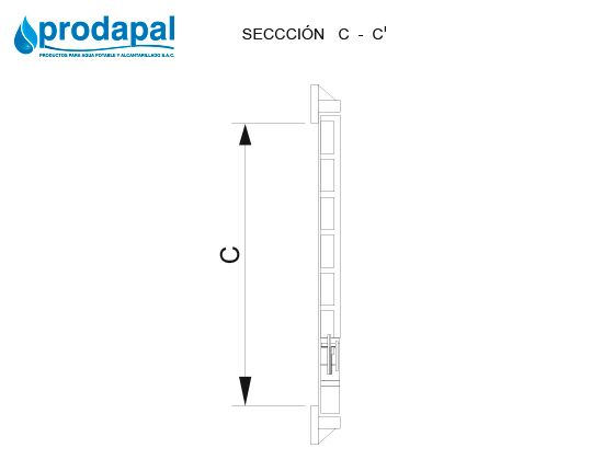 Marco y Tapa Termoplástica sin Visor para portamedidor de Agua ½” - ¾” Modelo Normado - Imagen 4