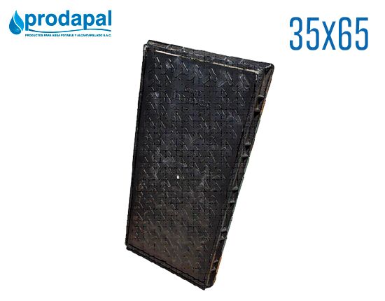 Tapa Termoplástica 35x65 cm con Marco – Alta Resistencia para Alcantarillado - Imagen 2