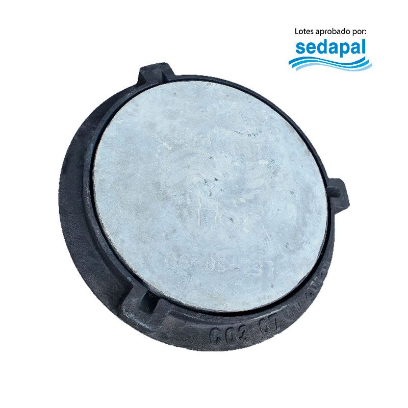 Marco de Fierro Fundido y Tapa de Concreto Armado para Buzón DN 650 mm – NTP 339.111.1997